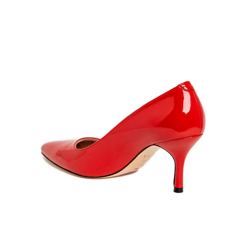 Red Patent Leather Pump - Comfortable Heels - Ally Shoes