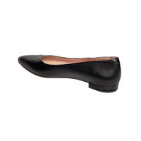 Black Leather Flat - Comfortable Flats - Ally Shoes