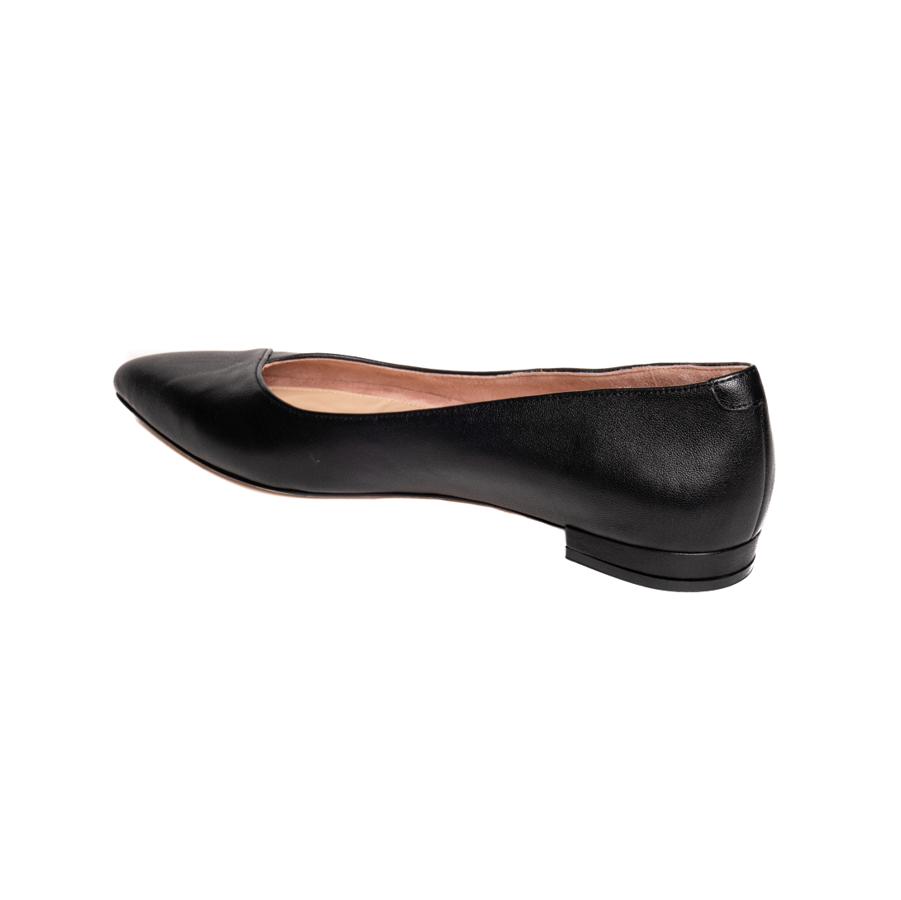 Ally Shoes Forever Flat in Black Leather at Nordstrom, Size 8.5