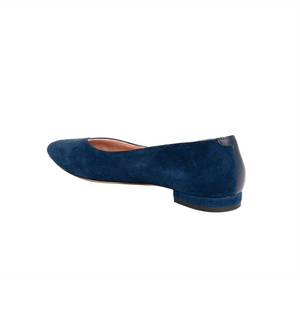 Noble Navy Suede / Good Night Navy Leather Flat - Comfortable Flats - Ally Shoes