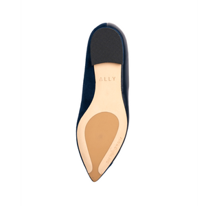 Noble Navy Suede / Good Night Navy Leather Flat - Comfortable Flats - Ally Shoes
