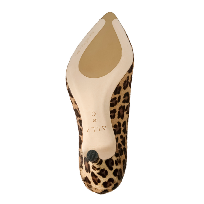 Fierce Leopard Haircalf Pump - Comfortable Heels - Ally Shoes