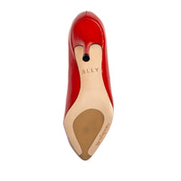 Red Patent Leather Kitten Heel