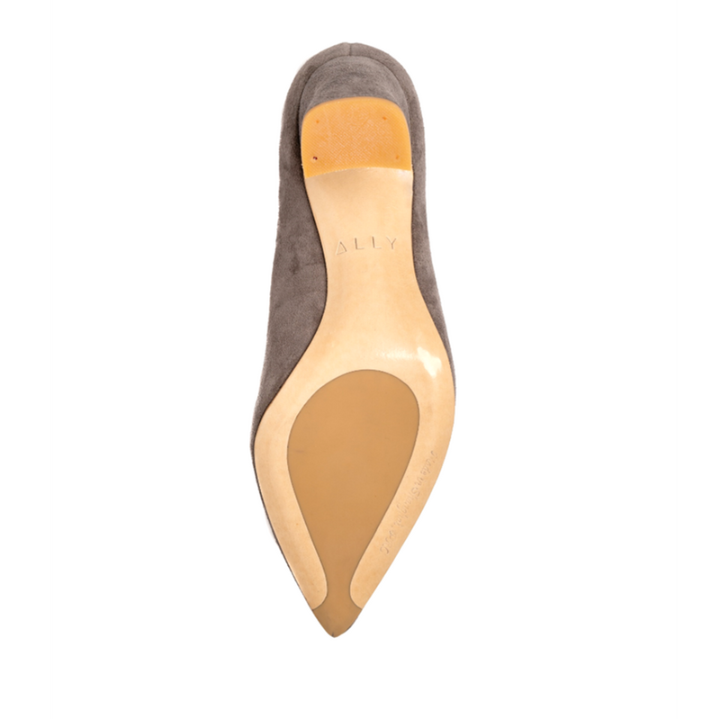 Seize the Gray Suede Block Heel Pump