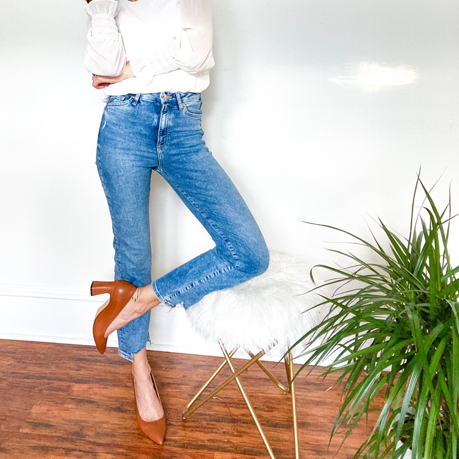 Comfortable block top heel pumps