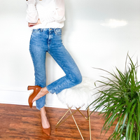 [SAMPLE] Courageous Caramel Leather Block Heel Pump