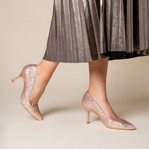 Rose Gold Blush Pump - Comfortable Heels - Ally Shoes