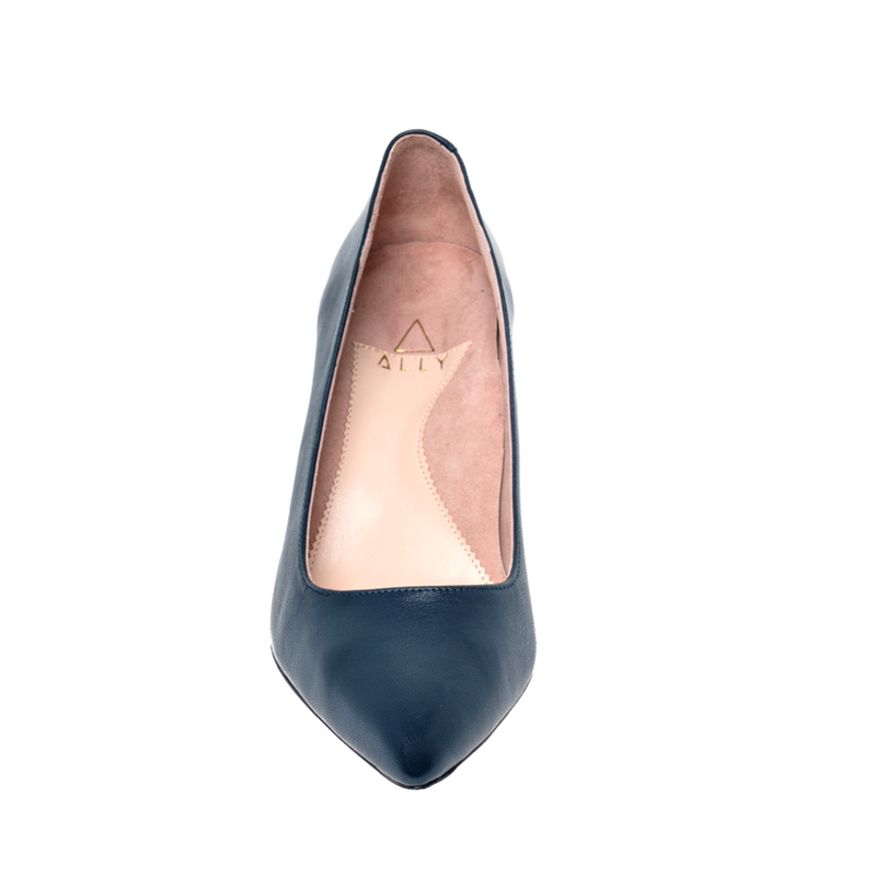 Women's Classic Kitten Heel Pumps Pointed Toe Slip On Dress Shoes, Matte Navy  Blue, 10 price in UAE | Amazon UAE | kanbkam