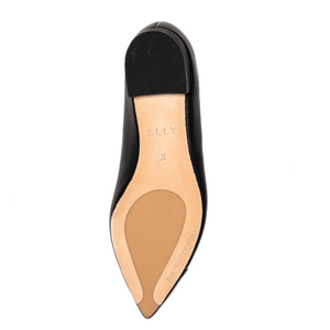 Black Leather Flat - Comfortable Flats - Ally Shoes