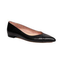 Black Leather Flat - Comfortable Flats - Ally Shoes