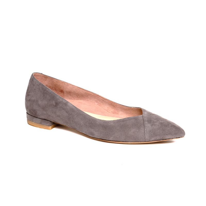 Seize the Gray Suede Flat - Comfortable Flats - Ally Shoes