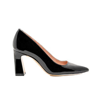 [SAMPLE] Black Patent Leather Block Heel Pump