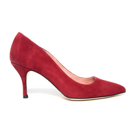 Gutsy Garnet Suede Pump - Comfortable Heels - Ally Shoes