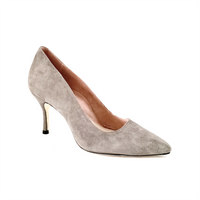 Seize the Gray Suede Pump - Comfortable Heels - Ally Shoes