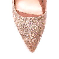 Rose Gold Glitter Mary Jane Pump