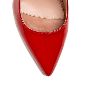 Red Patent Leather Kitten Heel