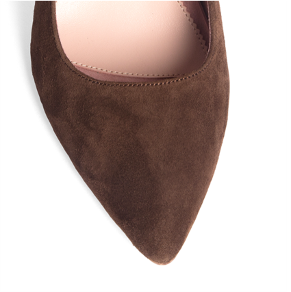 Moxie Mocha Suede Ankle Strap Pump