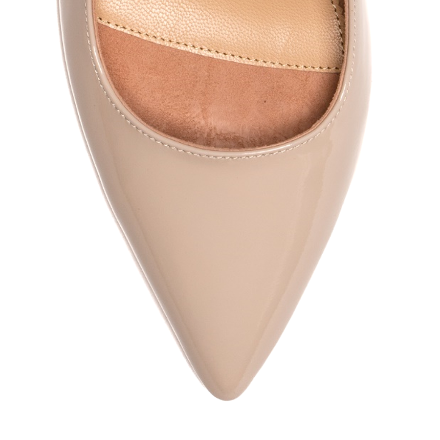 Tender Taupe Patent Leather Mary Jane Pump