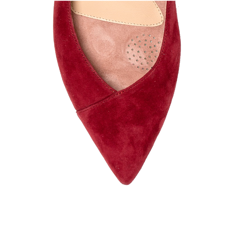 Gutsy Garnet Suede Flat - Comfortable Flats - Ally Shoes