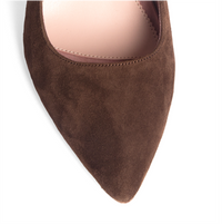 Moxie Mocha Suede Kitten Heel