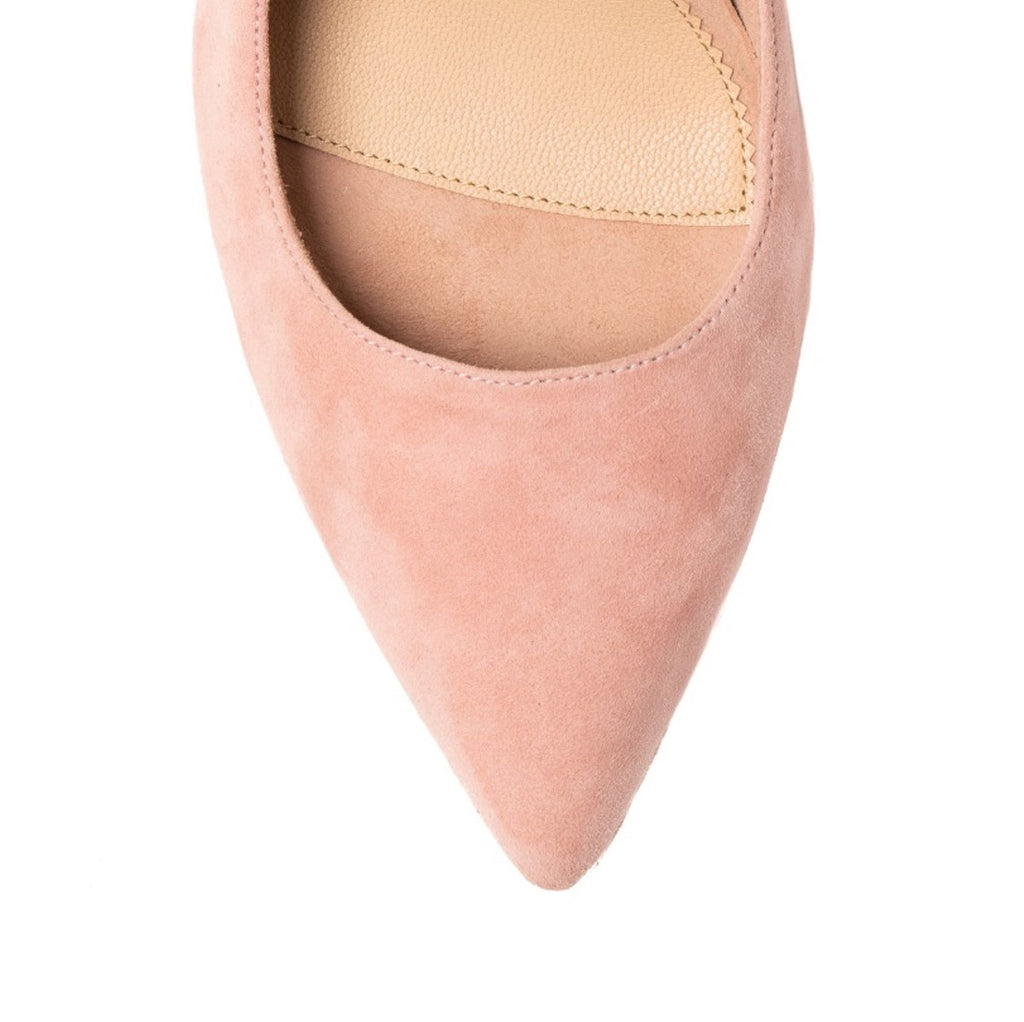 Blissful Blush Suede Ankle Strap Pump