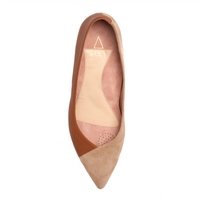 Tenacious Tan Suede / Courageous Caramel Leather Flat - Comfortable Flats - Ally Shoes