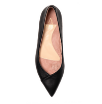 Black Leather Flat - Comfortable Flats - Ally Shoes