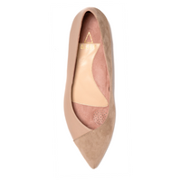 Tenacious Tan Suede / Bossy Beige Leather Flat - Comfortable Flats - Ally Shoes